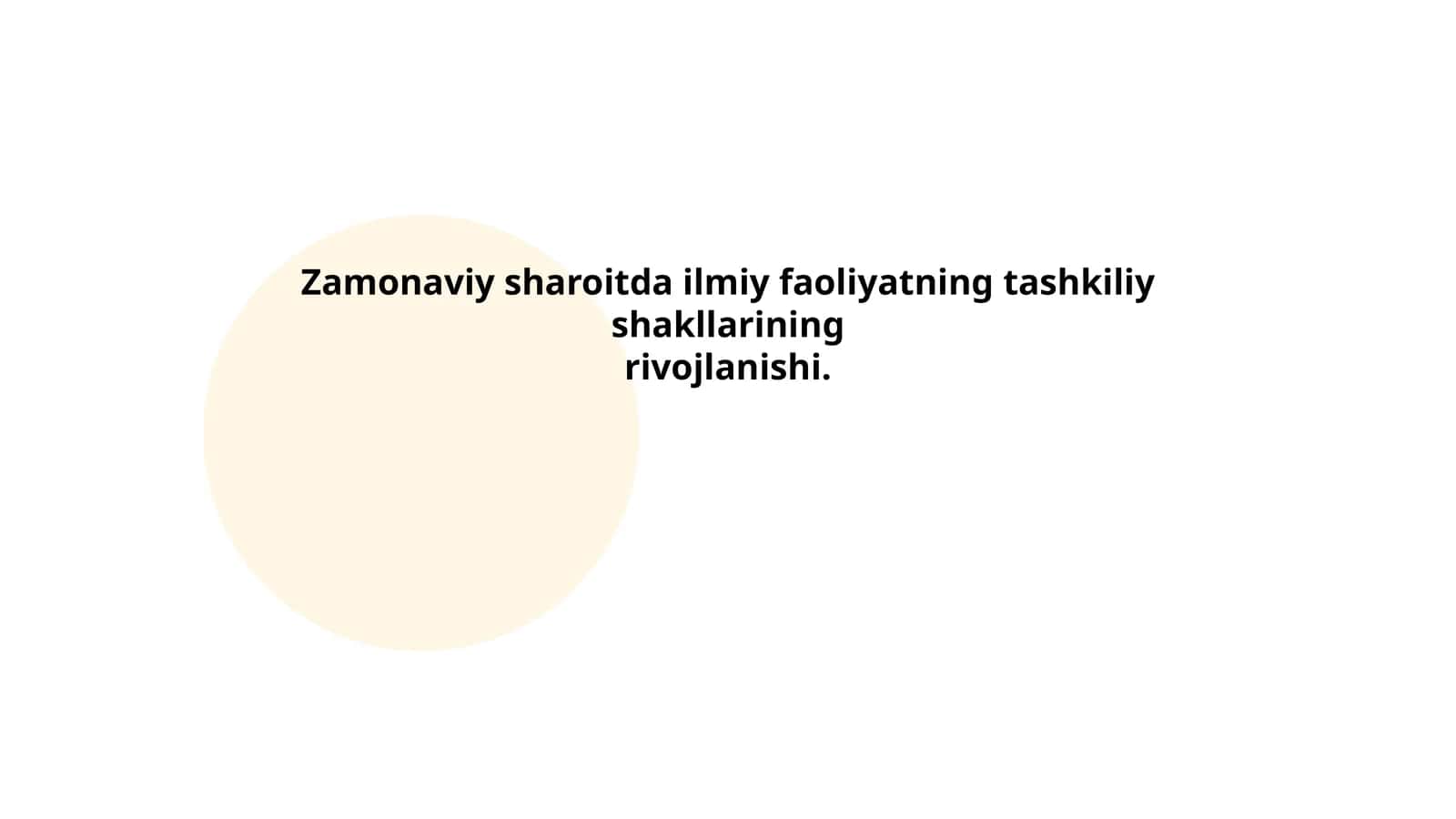 Zamonaviy sharoitda ilmiy faoliyatning rivojlanishi 1