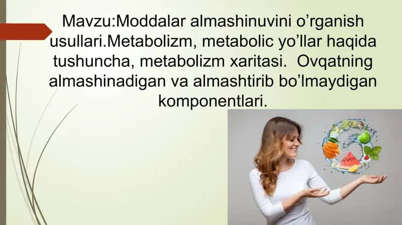 Metabolizm jarayonlari 1