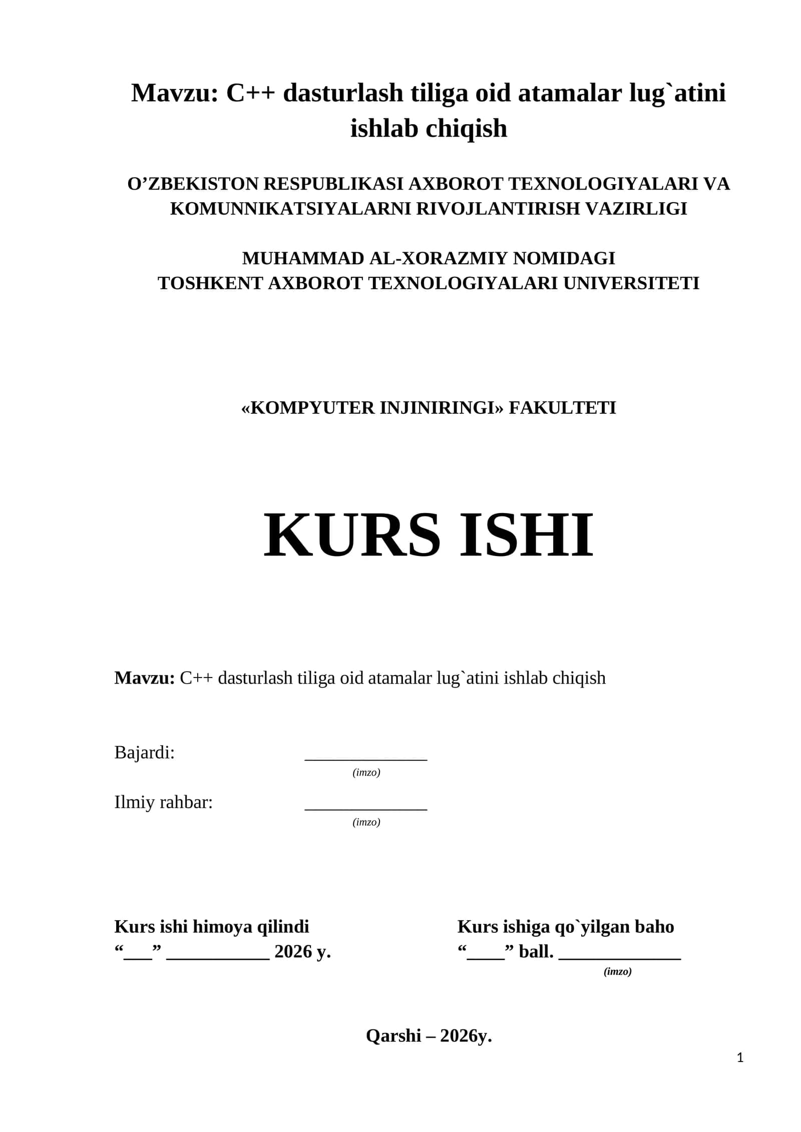 Kurs ishi 1