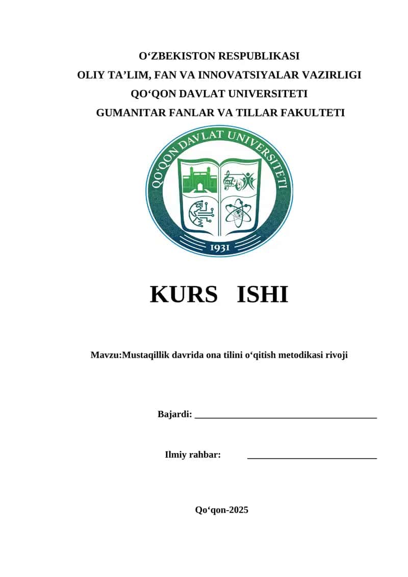 Mustaqillik davrida ona tilini o‘qitish metodikasi rivoji 1