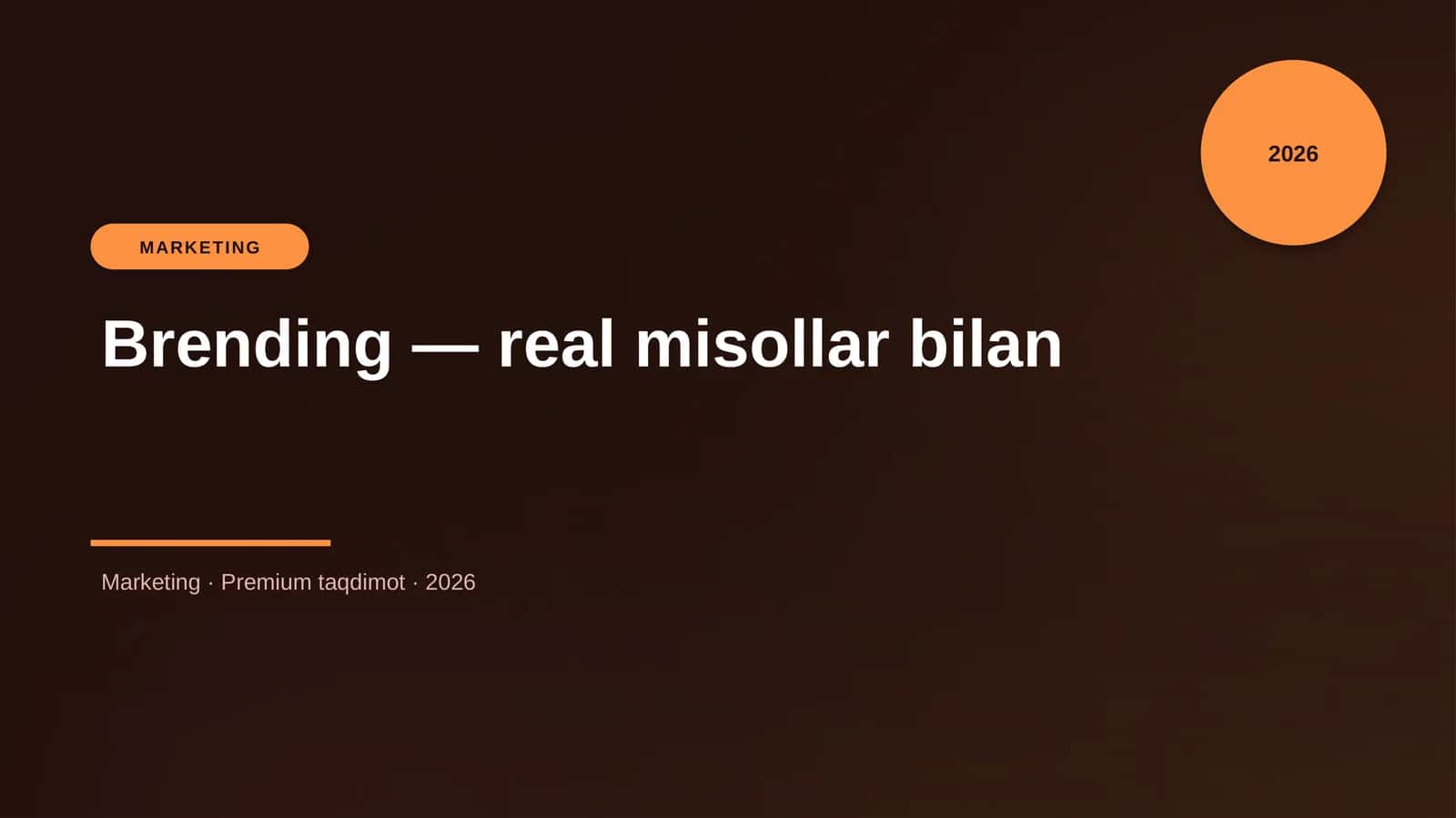 Brending — real misollar bilan 1