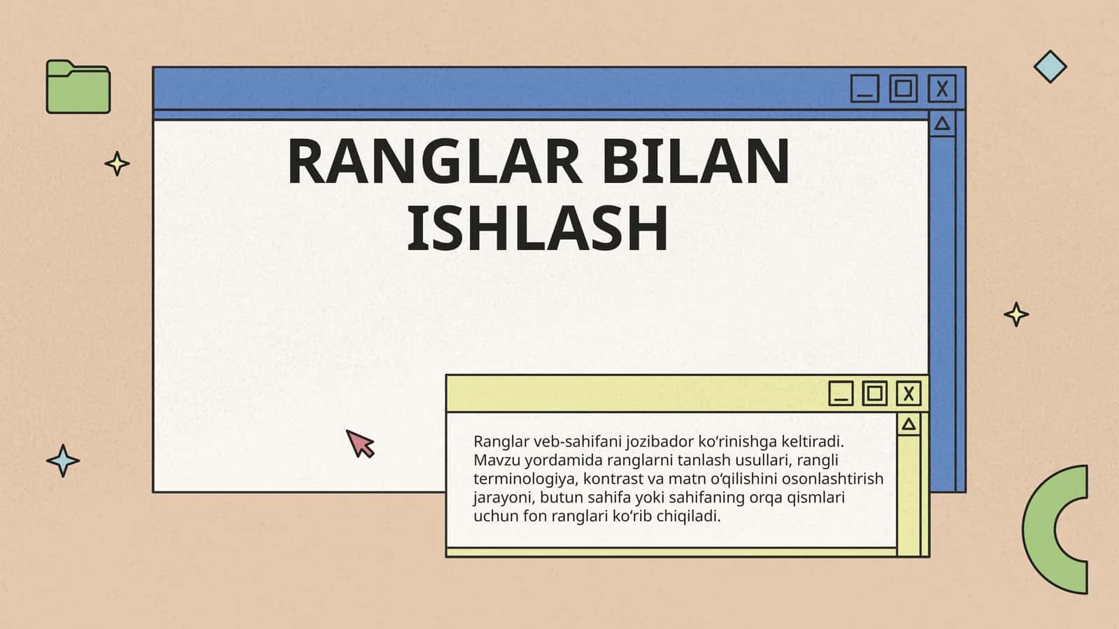 RANGLAR BILAN ISHLASH 1