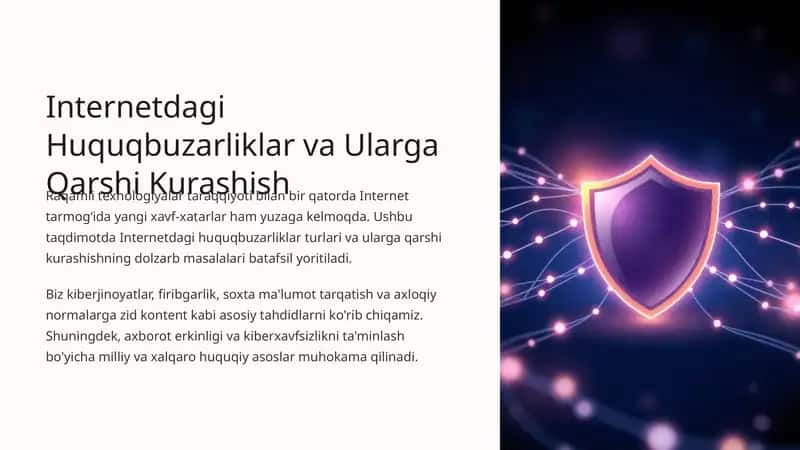 Internetdagi Huquqbuzarliklar va Ularga Qarshi Kurashish 1