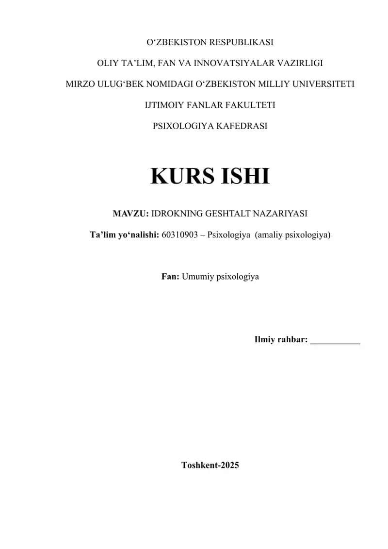 IDROKNING GESHTALT NAZARIYASI 1