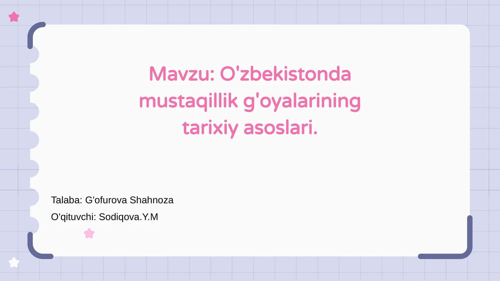 O'zbekistonda mustaqillik g'oyalarining tarixiy asoslari 1