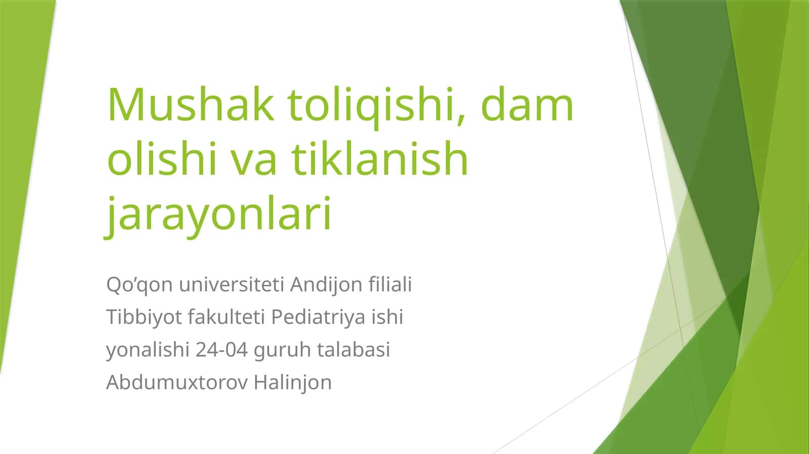 Mushaktoliqishi, damolishivatiklanishjarayonlari 1