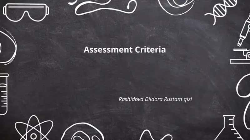 Assessment Criteria 1