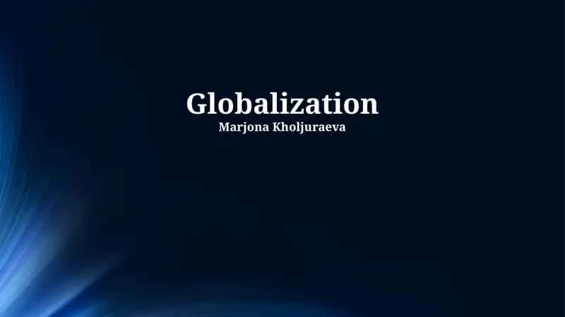 Globalization 1