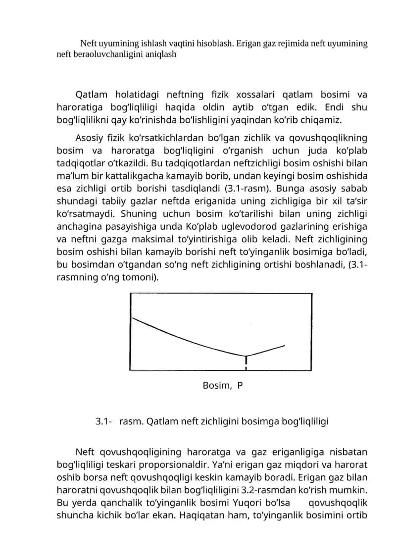 Neft uyumining ishlash vaqtini hisoblash 1