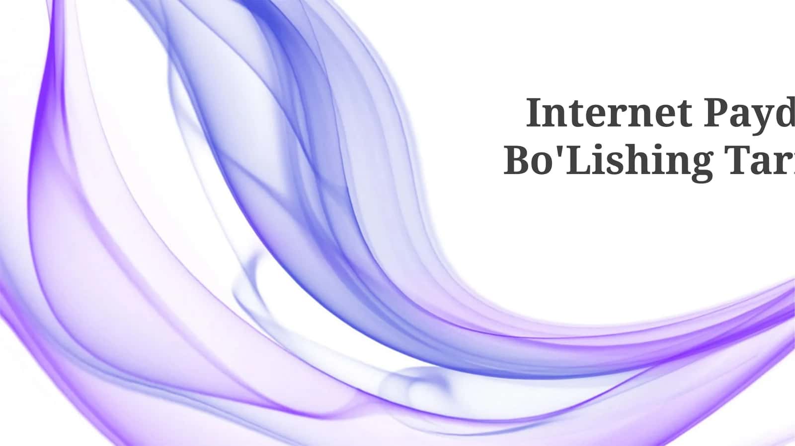 Internet Paydo Bo'Lishing Tarixi 1