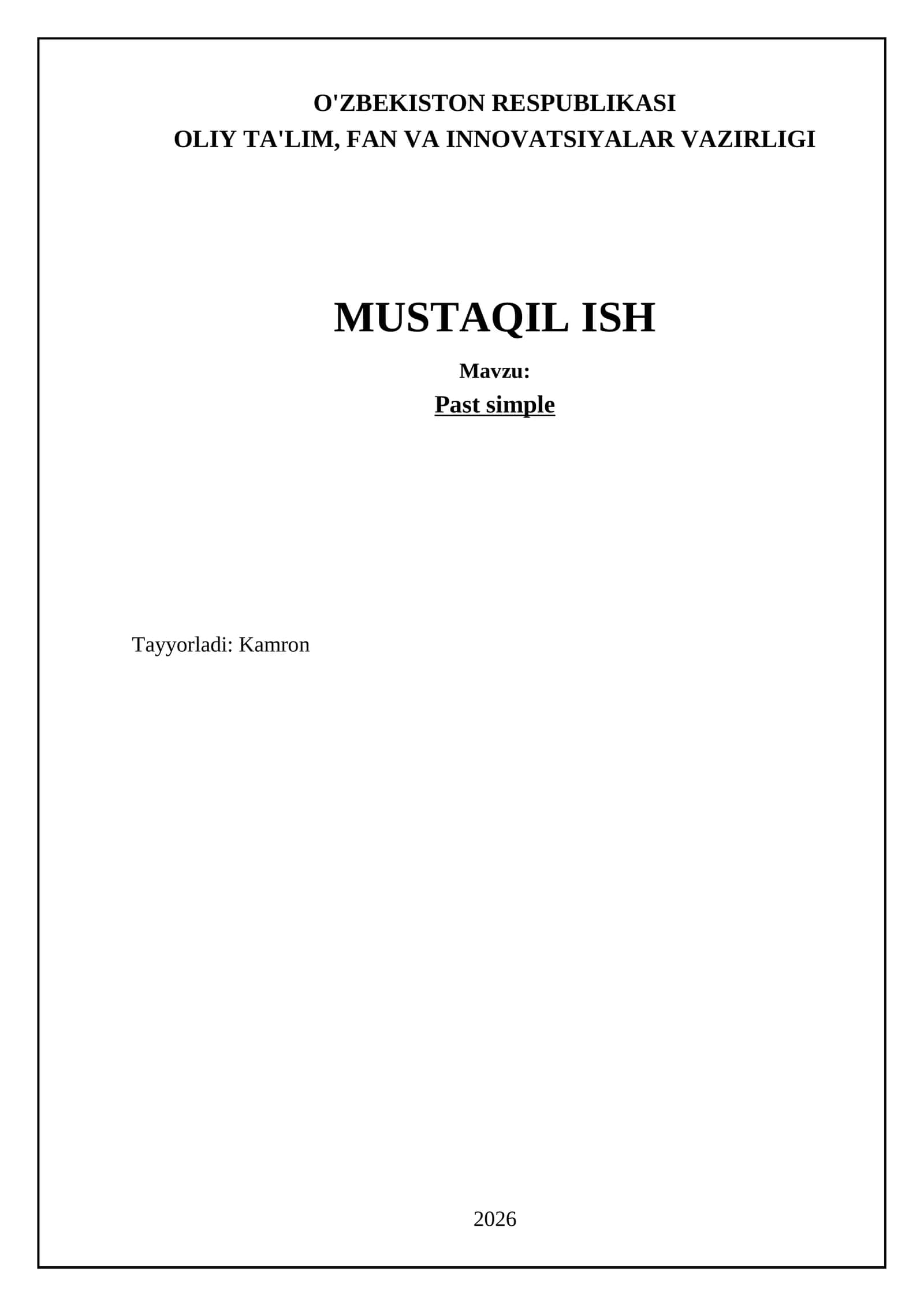 Past simple 1