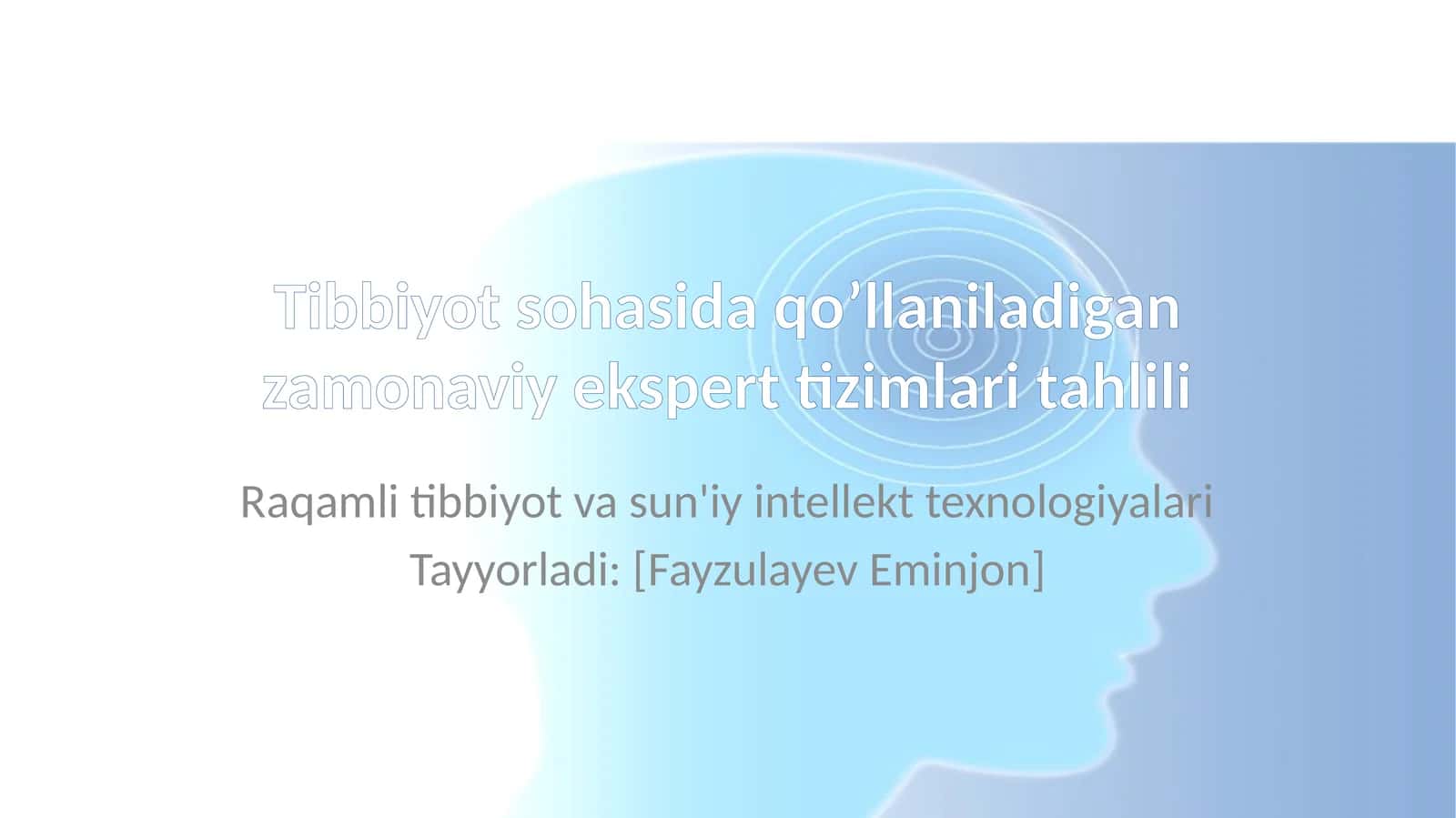 Tibbiyot sohasida qo'laniladigon expertlar 1