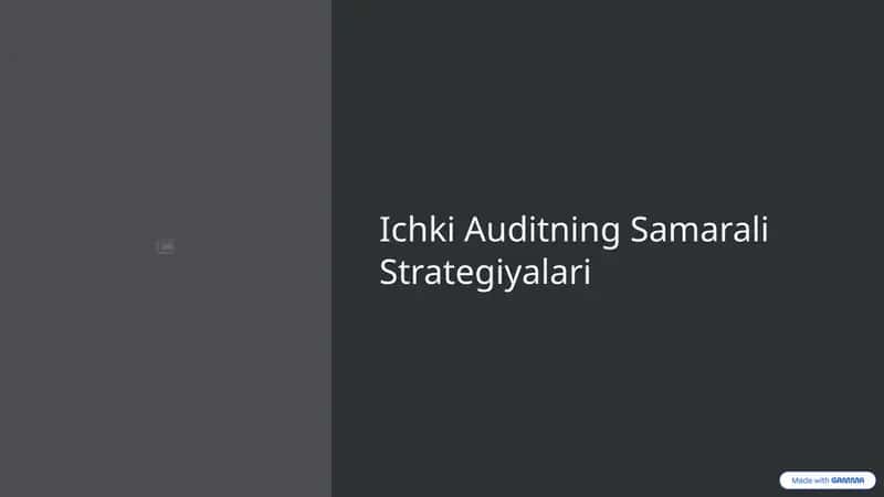 Ichki Auditning Samarali Strategiyalari 1