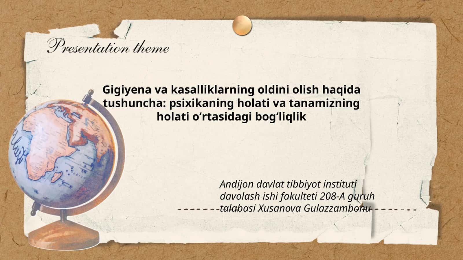 Gigiyena va kasalliklarning oldini olish haqida tushuncha 1