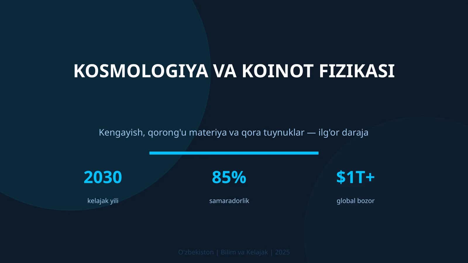 Kosmologiya va koinot fizikasi 1