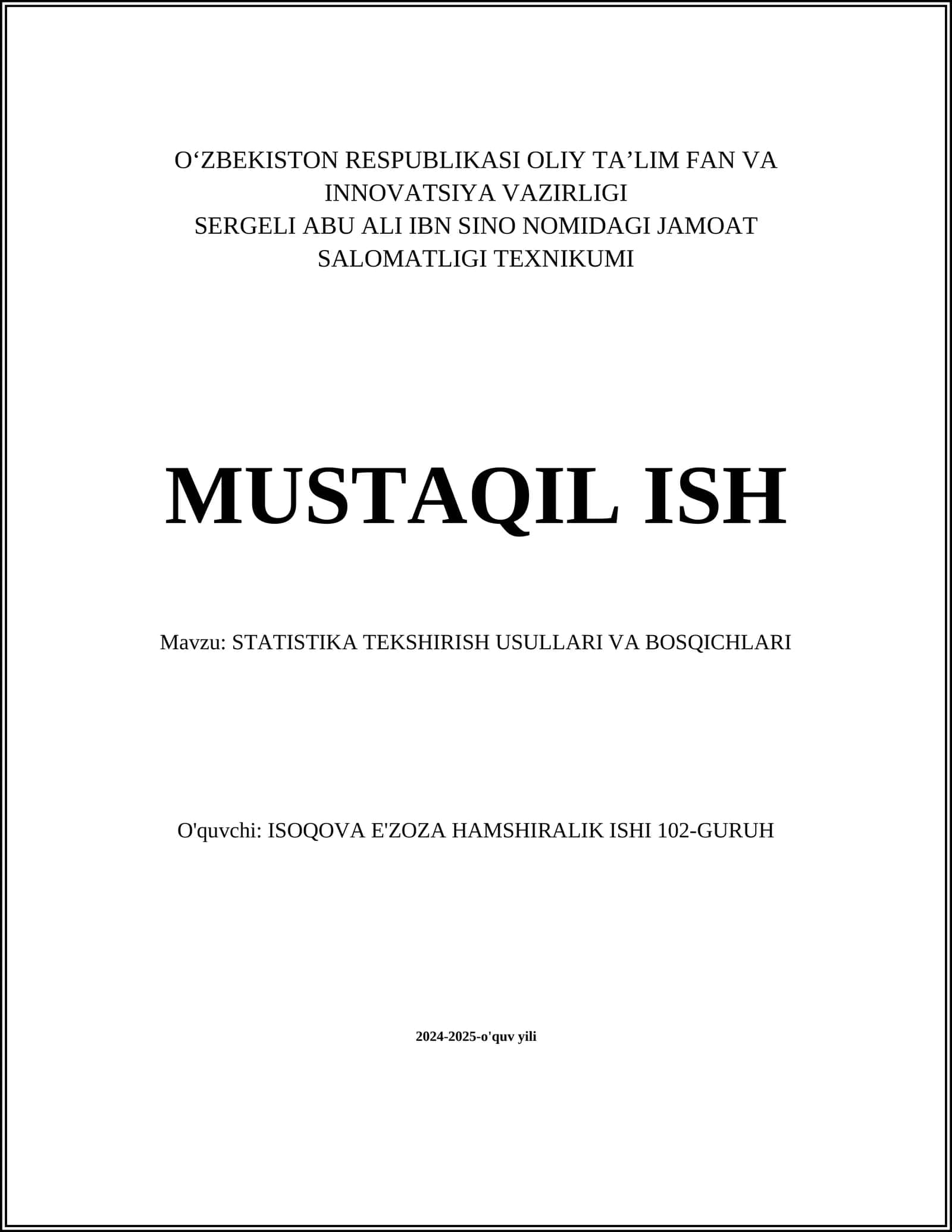 MA'LUMOTLAR YIG'ISH USULLARI 1