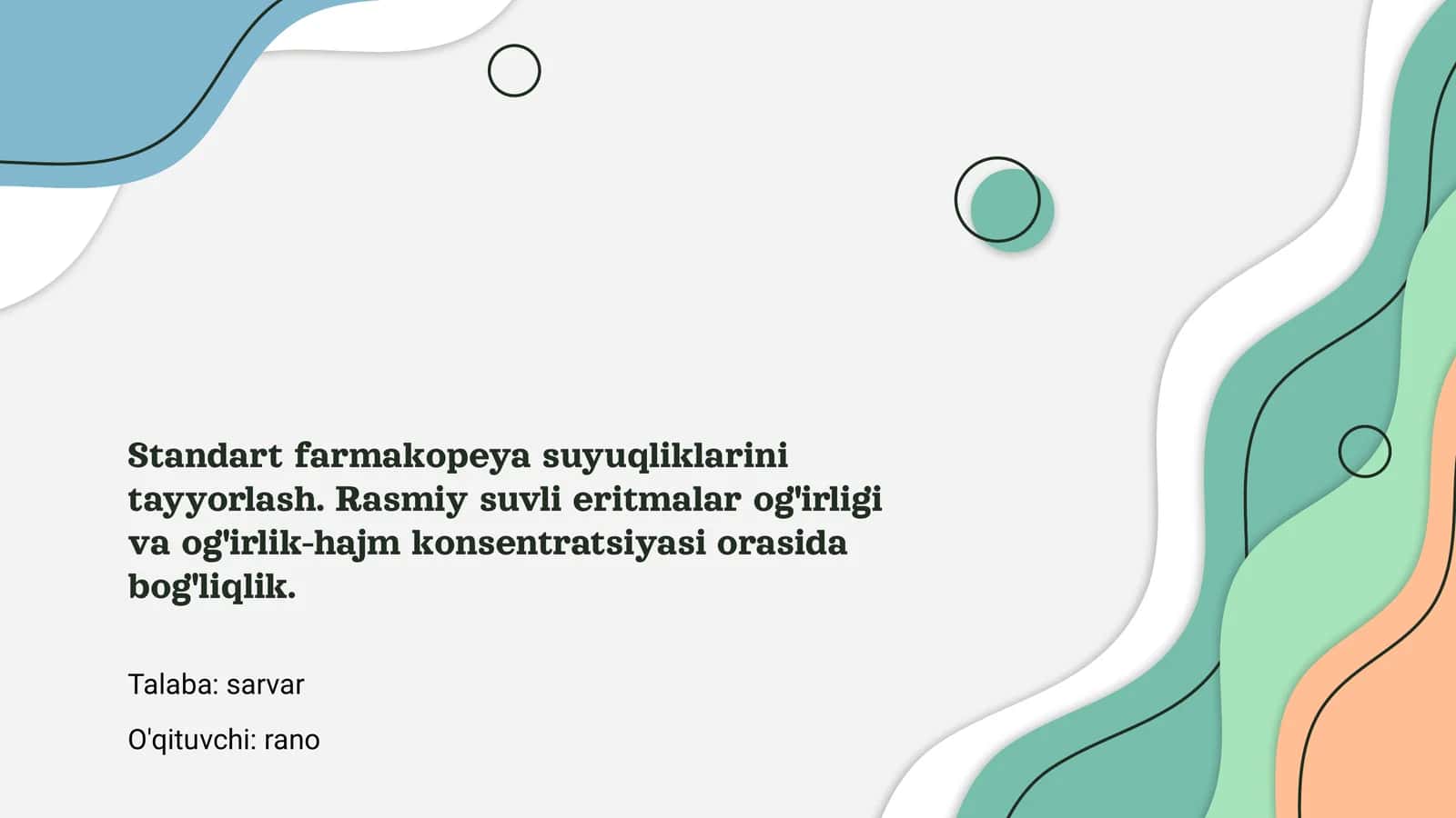 Standart farmakopeya suyuqliklarini tayyorlash 1