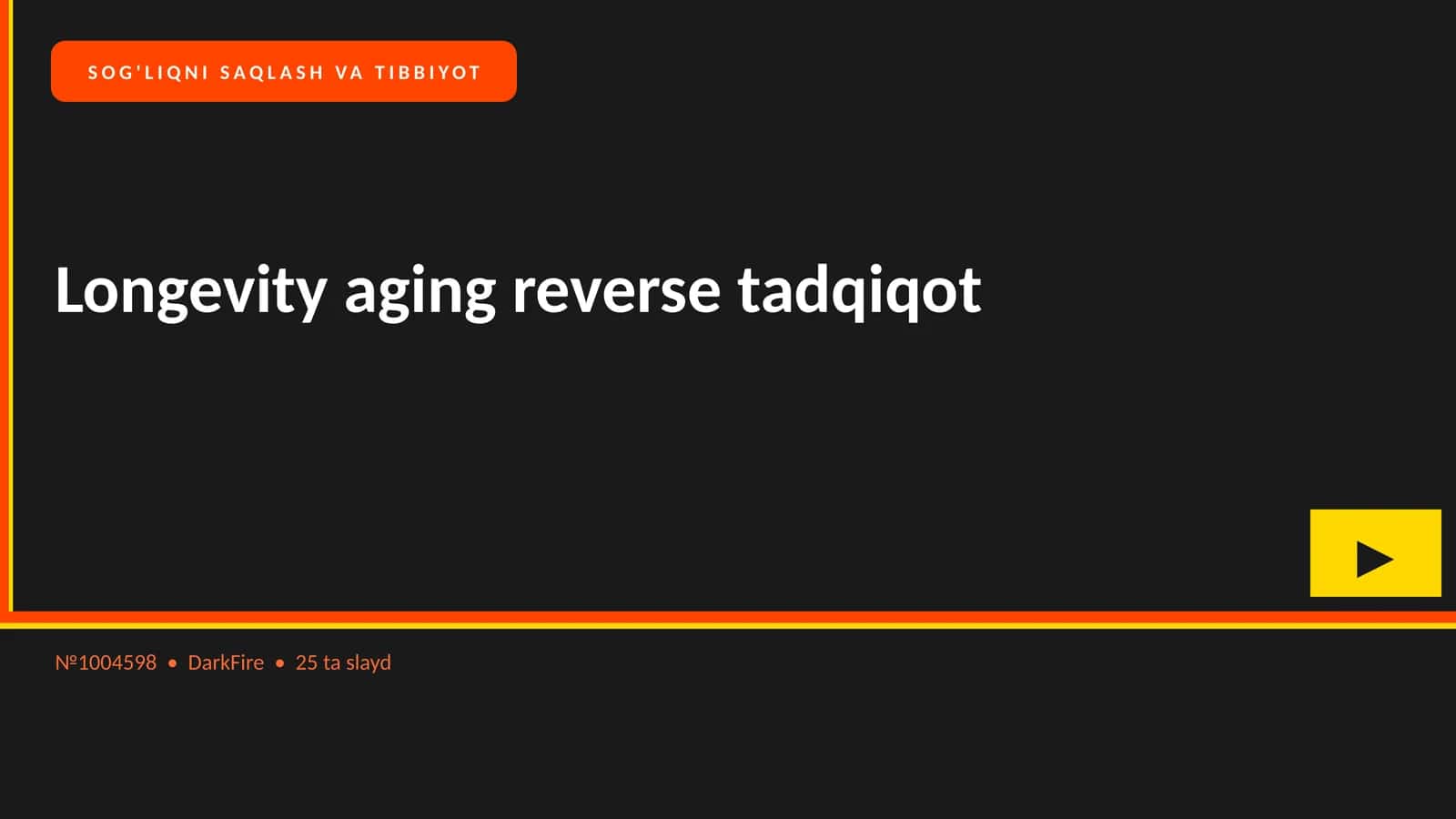 Longevity aging reverse tadqiqot 1