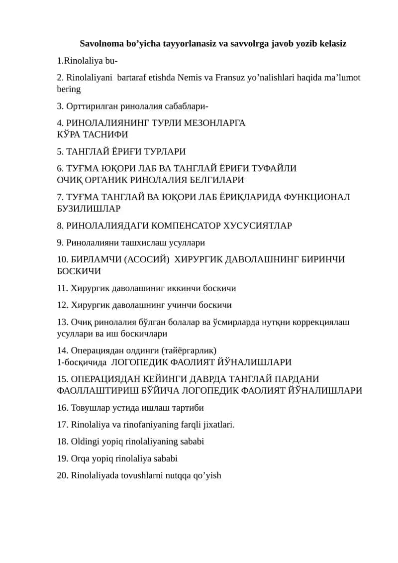 Rinolaliya va rinofaniyaning farqli jixatlari 1
