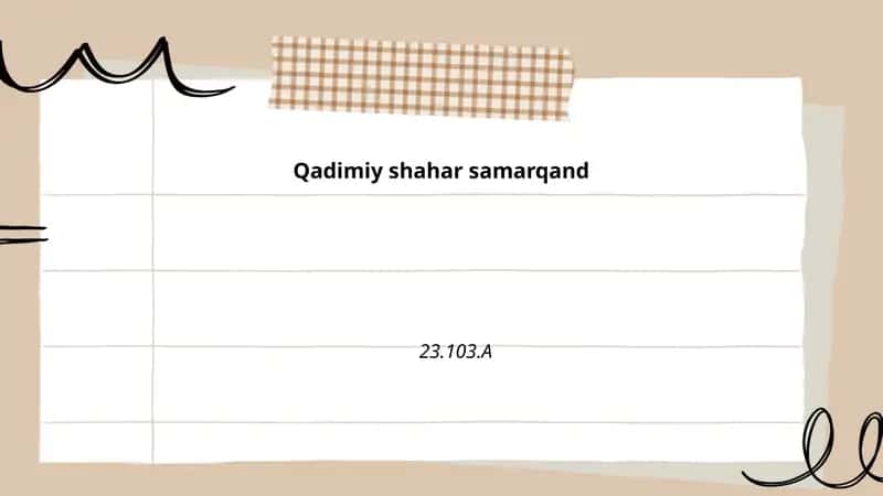 Qadimiy shahar samarqand 1
