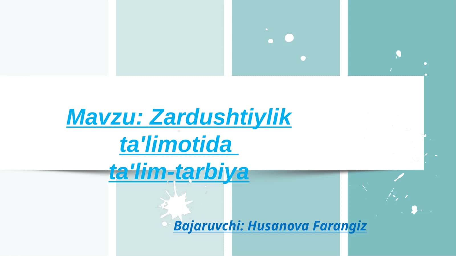 Zardushtiylikta'limotida 1
