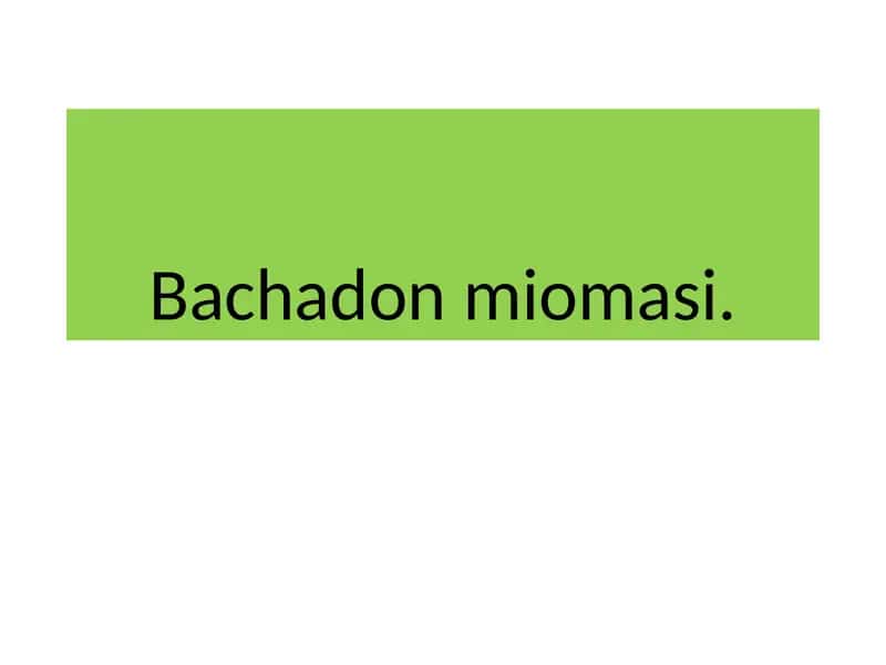 Bachadonmiomasi 1