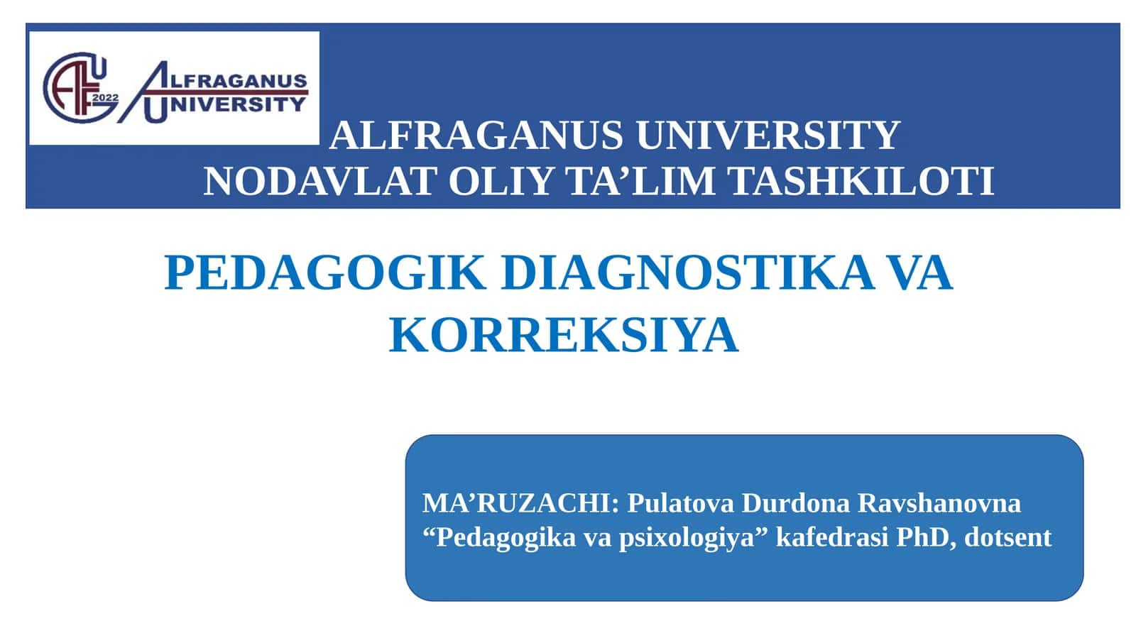 PEDAGOGIK DIAGNOSTIKA METODLARI 1