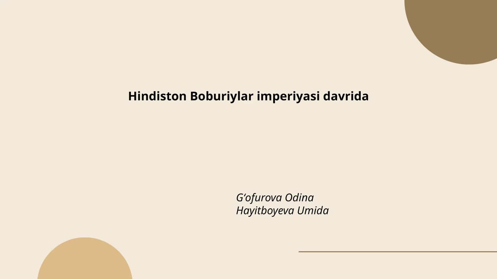 Boburiylar imperiyasi davrida 1