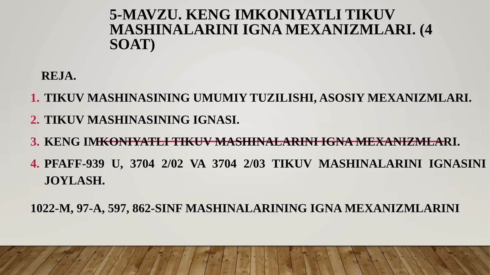 Kengimkoniyatli tikuvmashinalarini ignamexanizmlari 1
