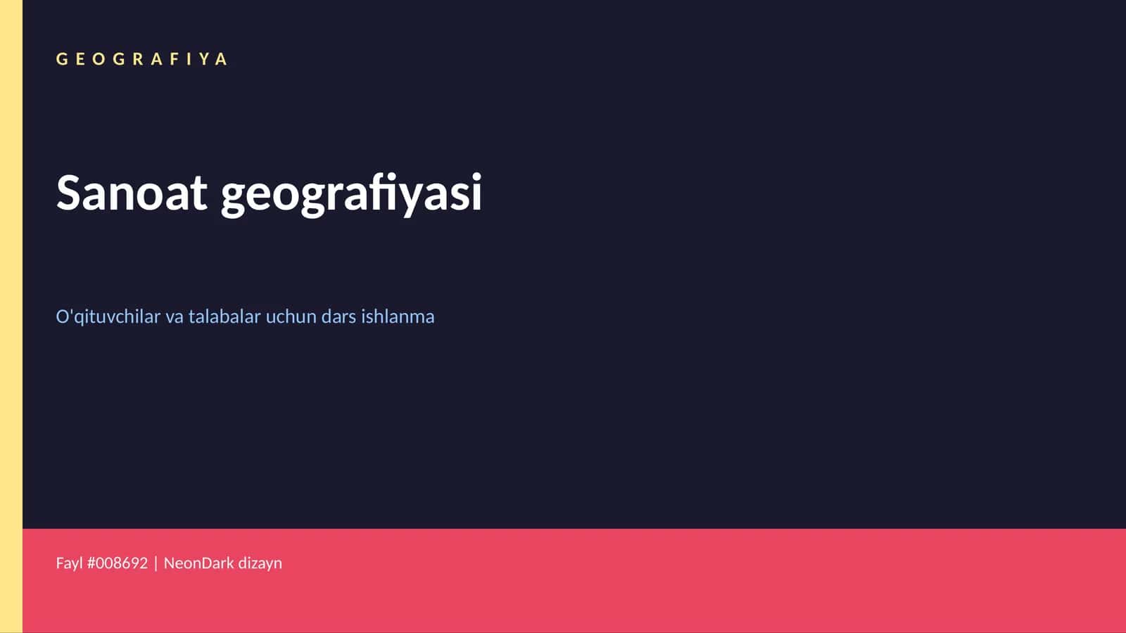 Sanoat geografiyasi 1