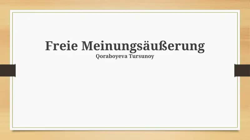 Freie Meinungsäußerung 1