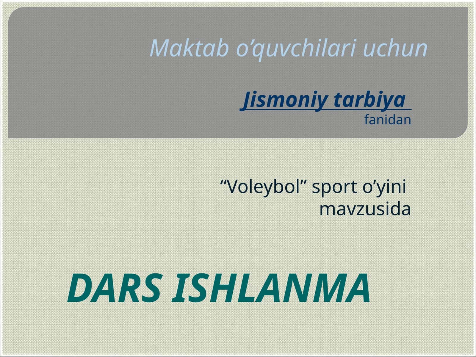 "Voleybol" sport o'yini mavzusida 1