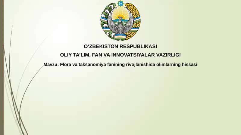 O'simliklar Taksonomiyasi 1