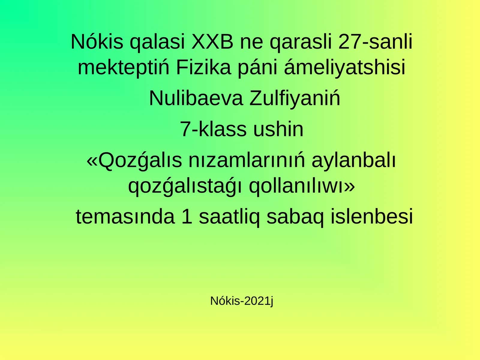 Fizika páni ámeliyatshisi 1