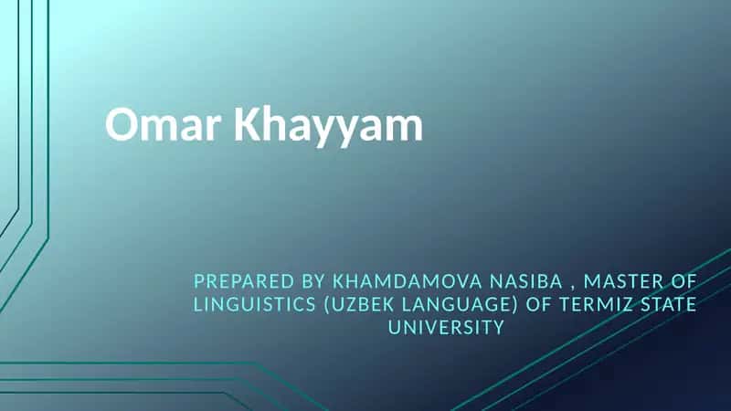 Omar Khayyam 1