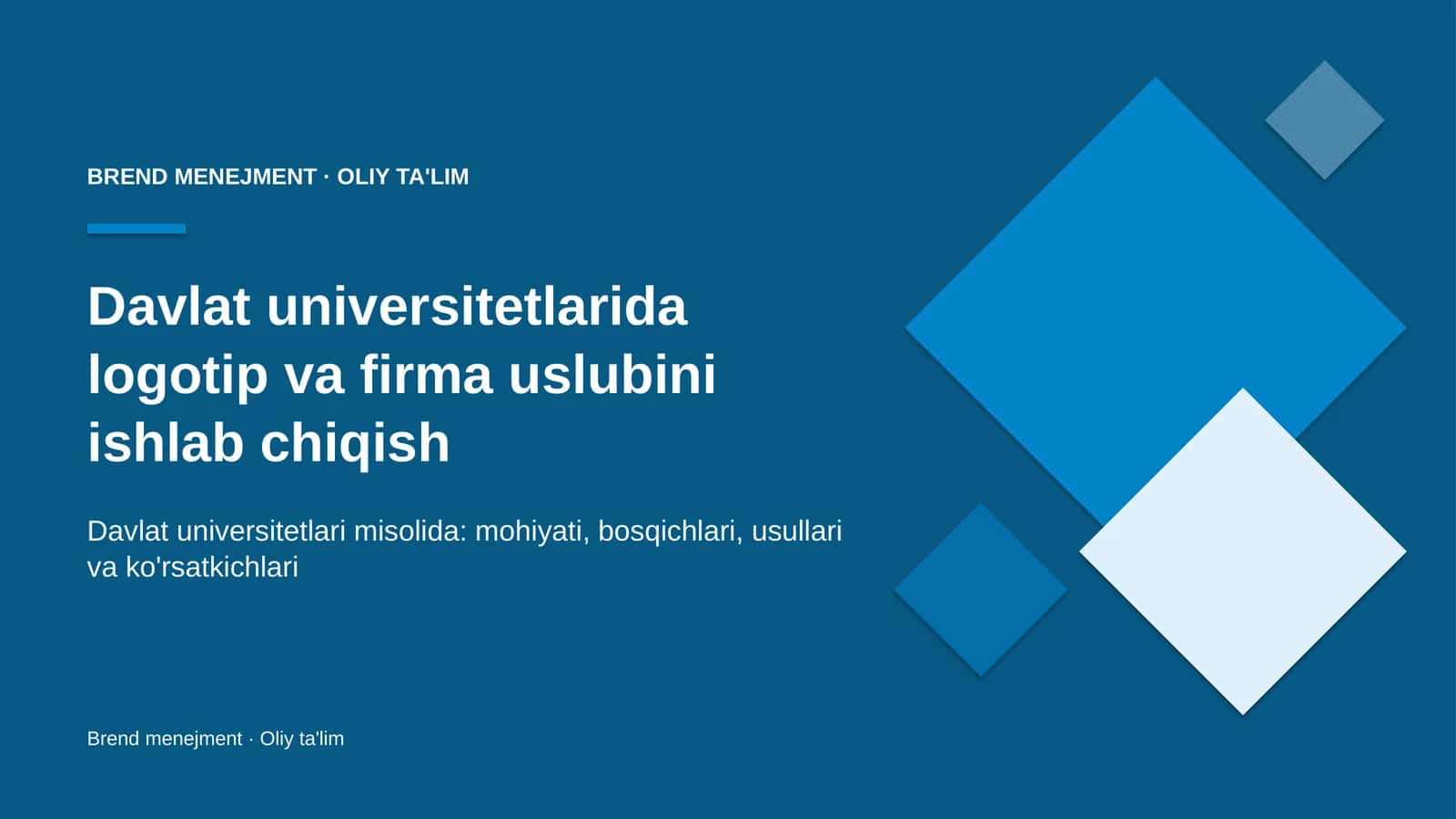 Davlat universitetlarida logotip va firma uslubini ishlab chiqish 1