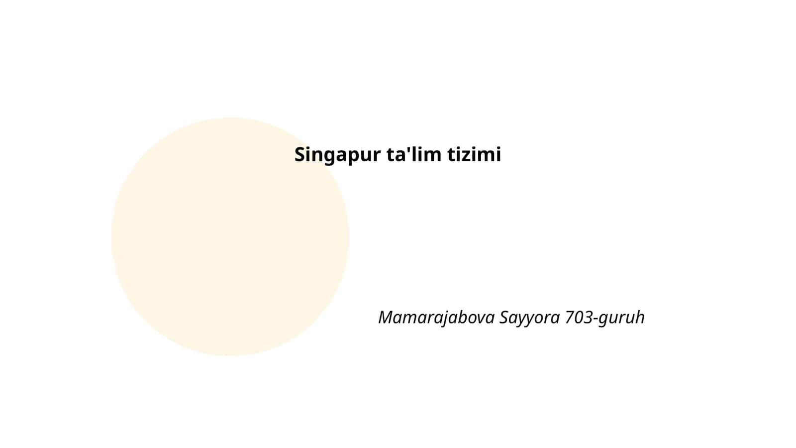 Singapur ta'lim tizimi 1