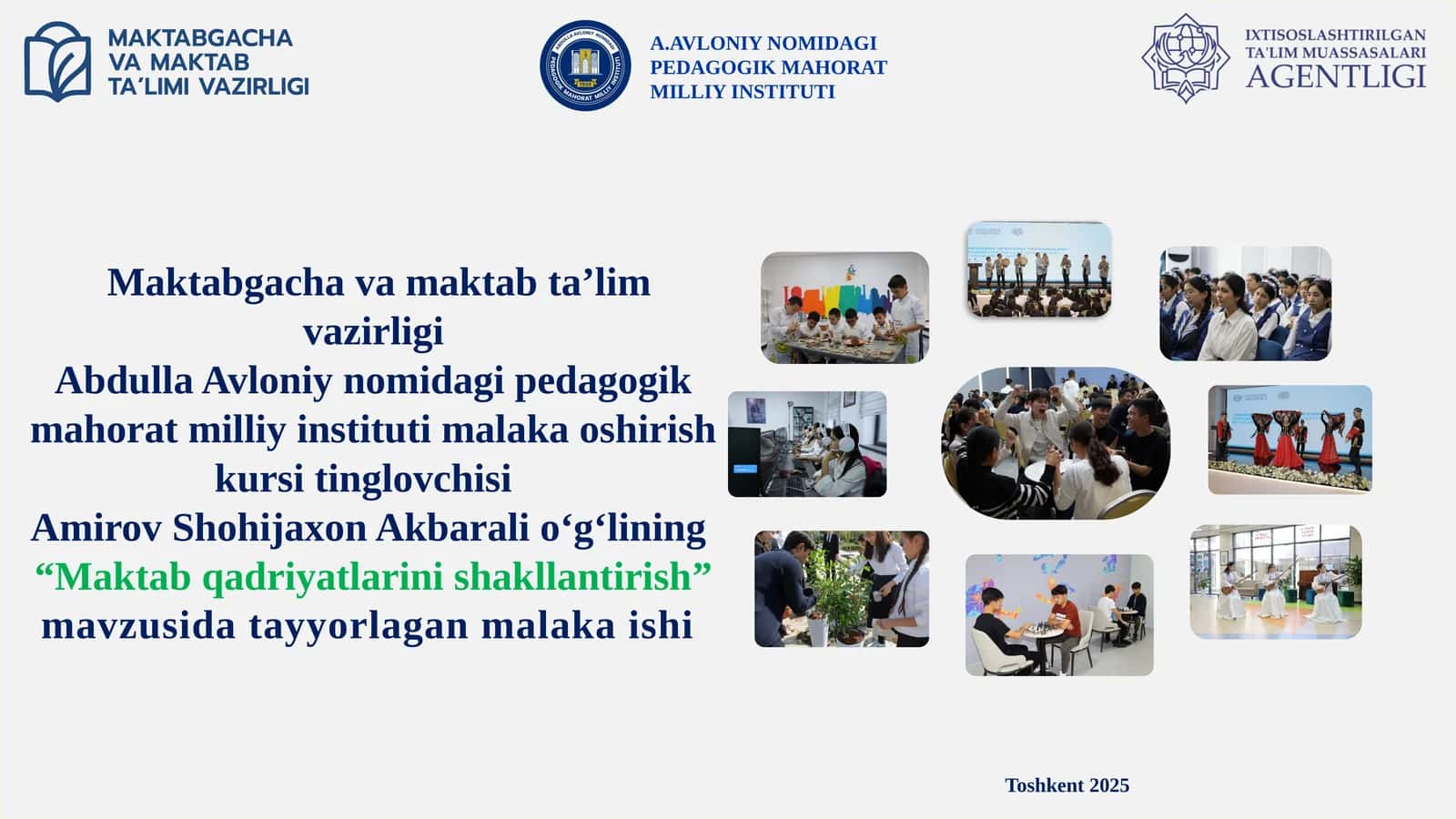 Maktab qadriyatlarini shakllantirish 1