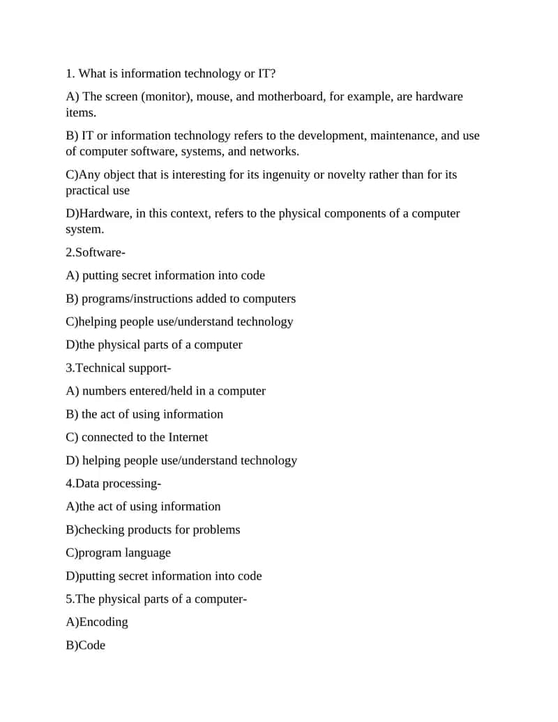 Information Technology Basics 1
