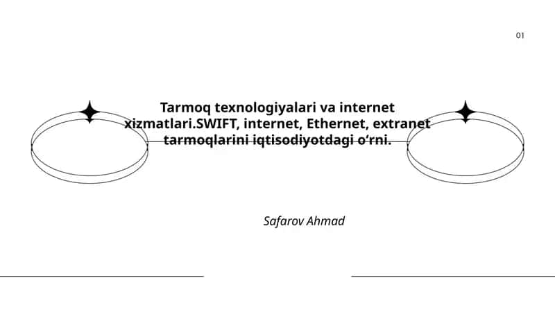 Tarmoq texnologiyalari va internet xizmatlari 1