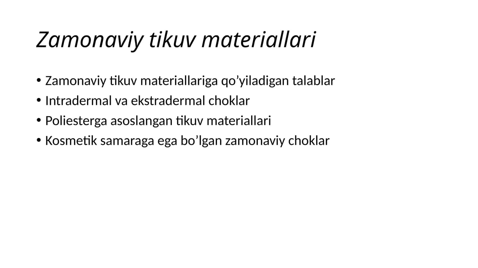 Zamonaviy tikuv materiallari 1