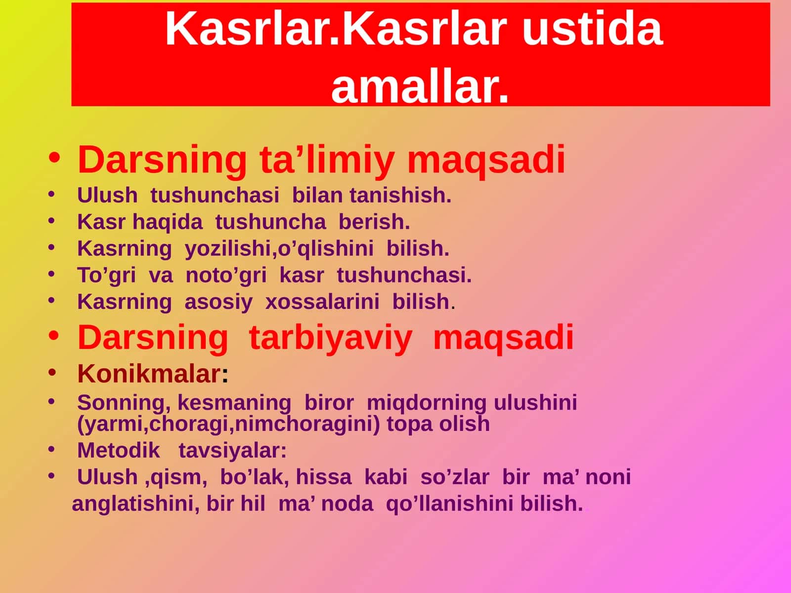 Kasrlar 1
