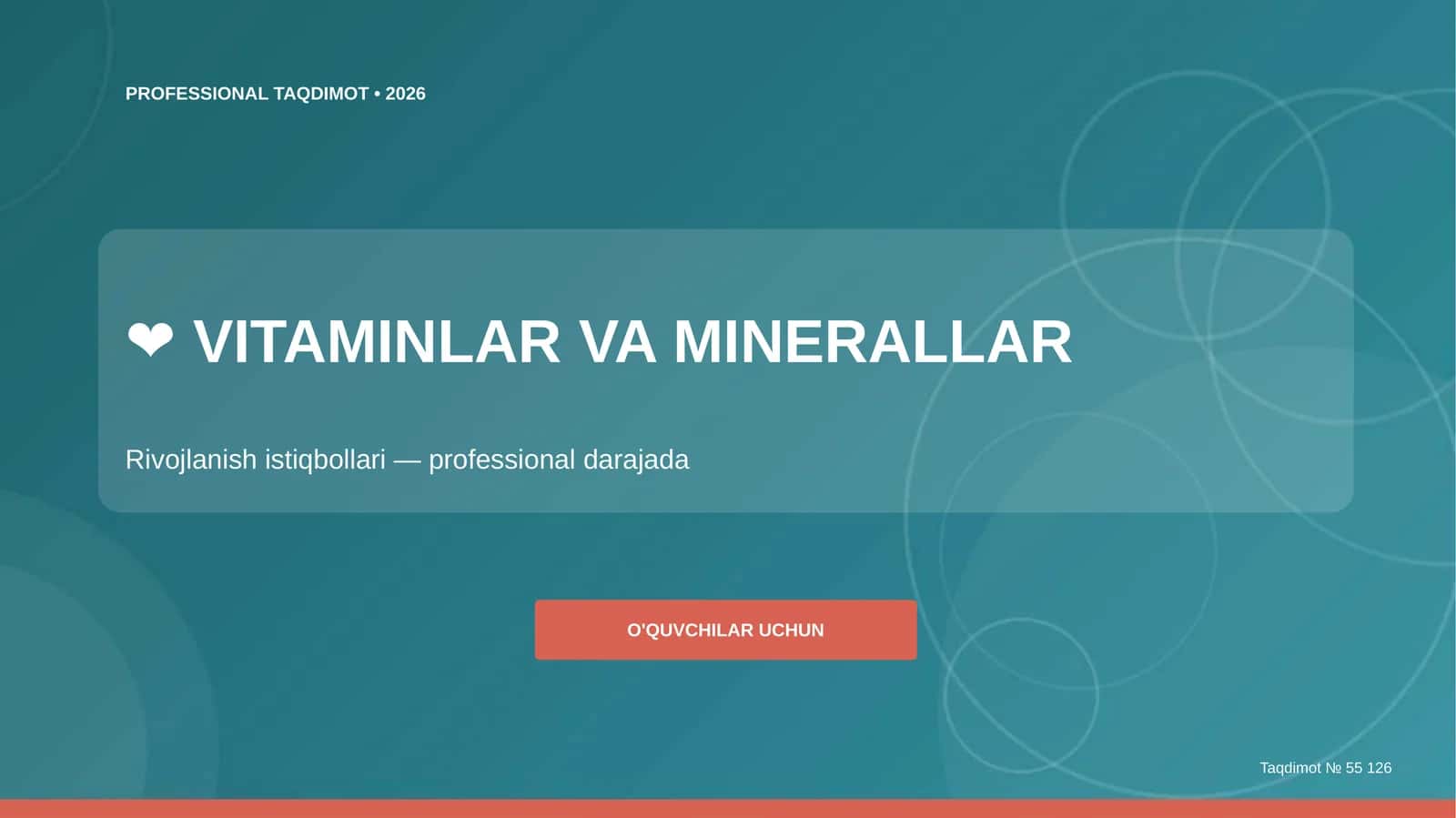 VITAMINLAR VA MINERALLAR 1