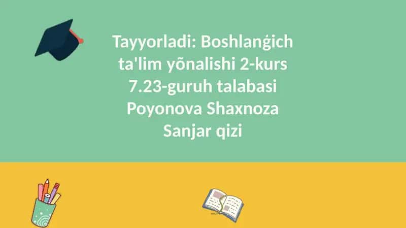 Mehnat Tarbiyasi 1
