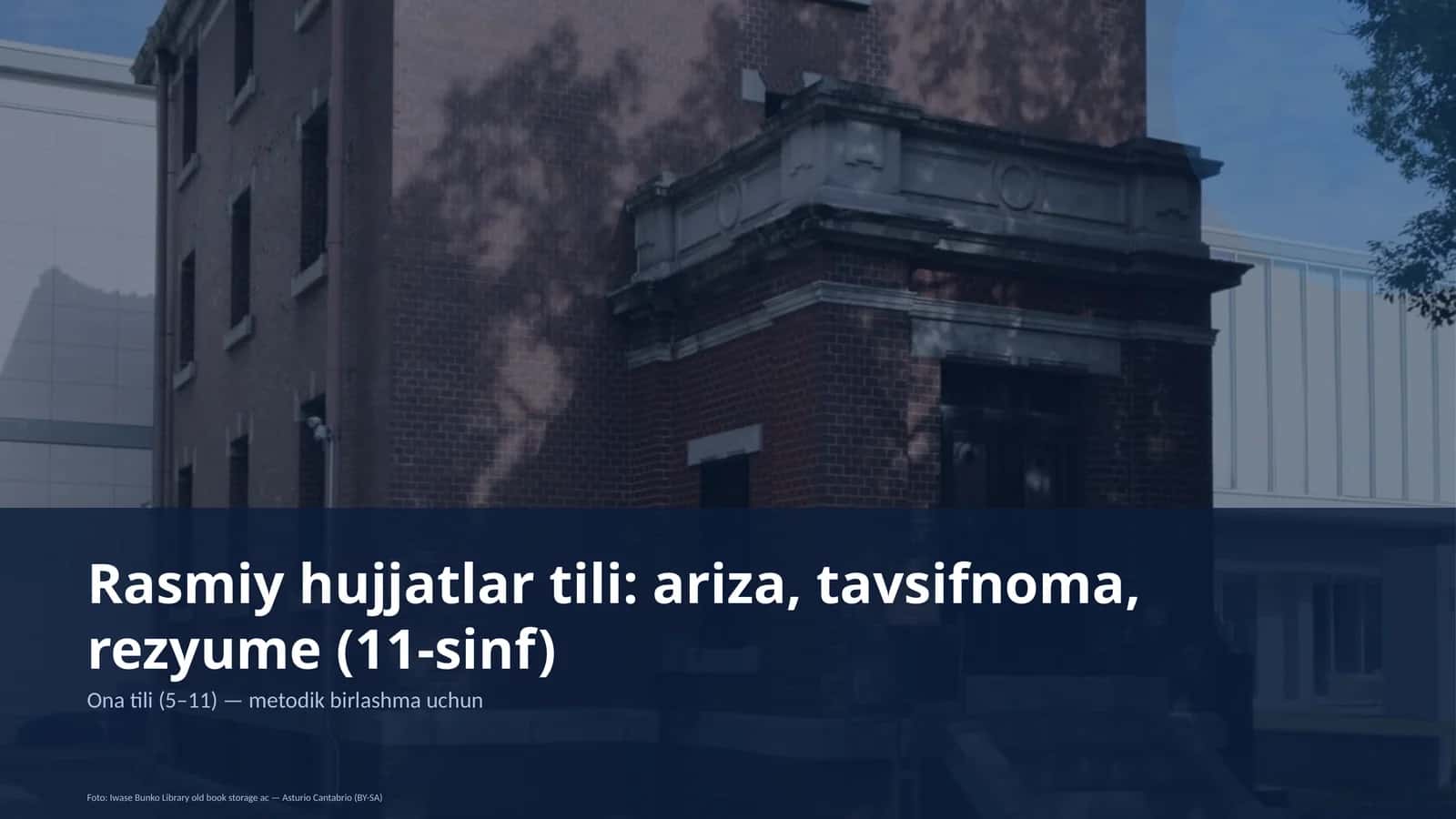 Ona tili (5–11) — metodik birlashma uchun 1