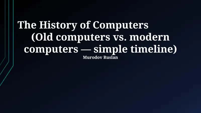 From Abacus to Algorithms: A Journey Through Computing History 1