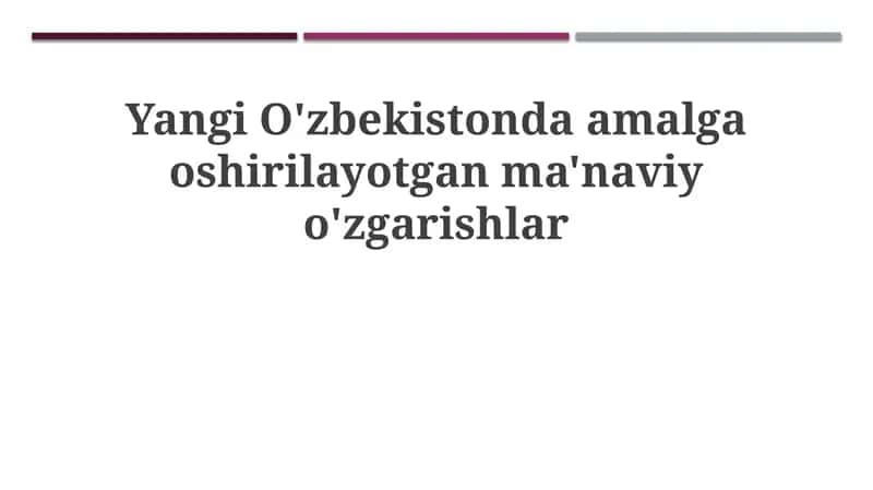 Ma'naviy merosni tiklash va rivojlantirish 1