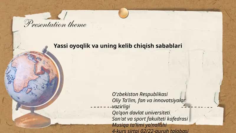 Yassi oyoqlik va uning kelib chiqish sabablari 1