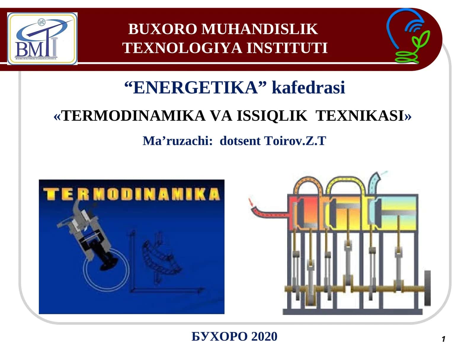 TERMODINAMIKA VA ISSIQLIK TEXNIKASI 1