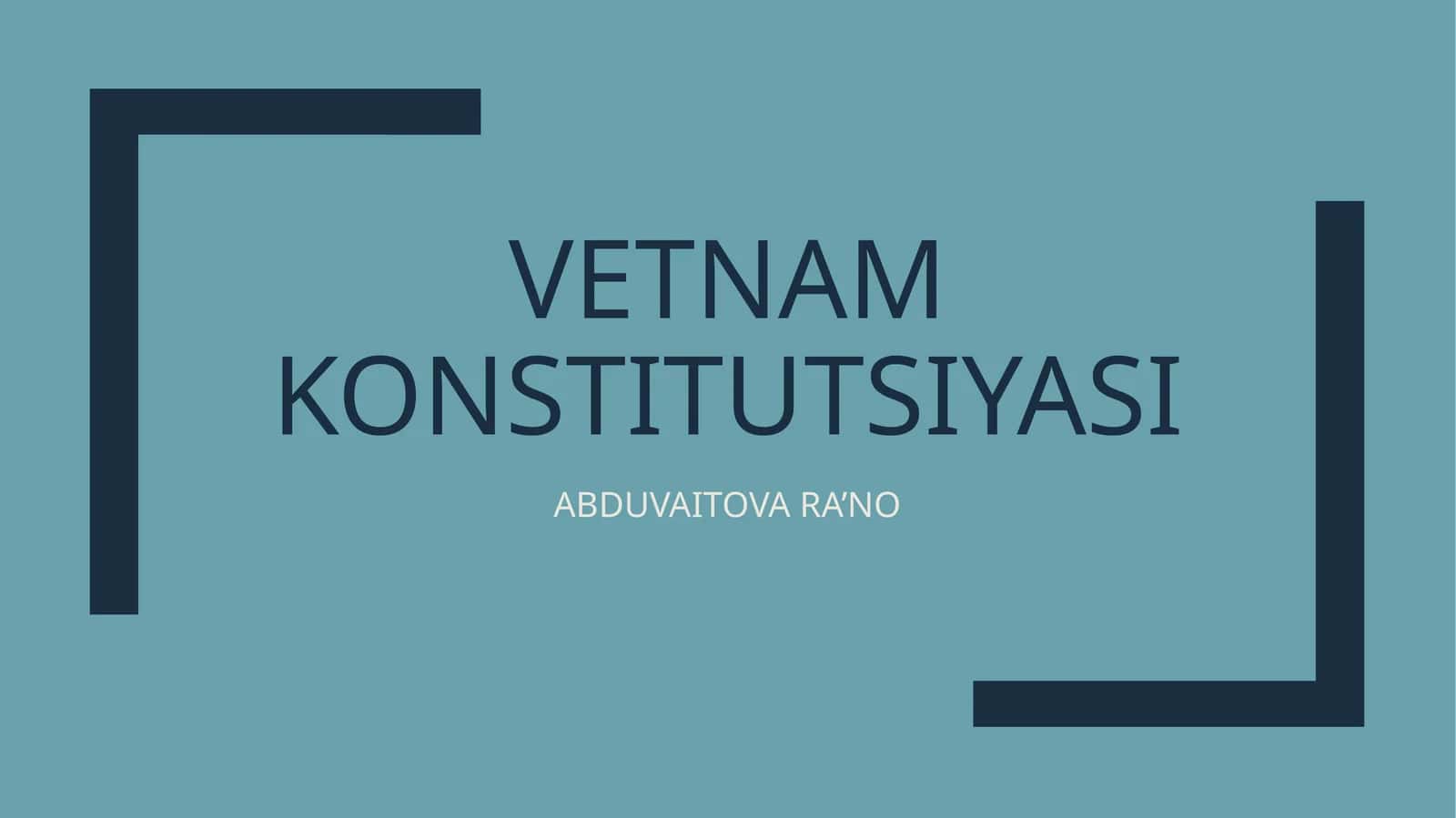 VETNAM KONSTITUTSIYASI 1